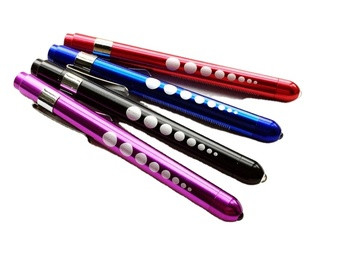 Pen light Medical Aluminium Alloy Nurse LED Penlight pena Dokter dengan cahaya