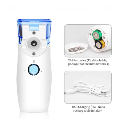 Mini Ultrasonic Commist Medical Inhaler Portable Mesh Nebulizer Machine Handheld Personal Steam Inhaler Nebulizer