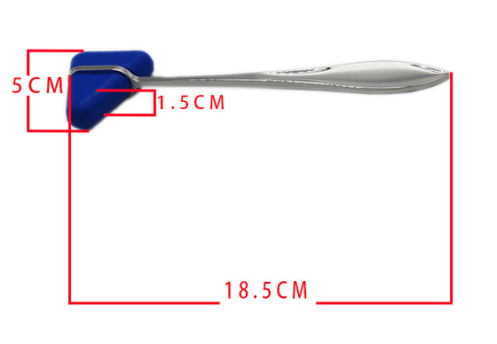 18.5 cm segitiga warna-warni Stainless Steel Karet Pemeriksaan Medis Neurologis Diagnostik Refleks Perkusi Palu