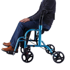 Roda Lipat Rollator Kursi Roda Walker Aluminium Alloy, Trolley Walkers Untuk Penyandang Cacat